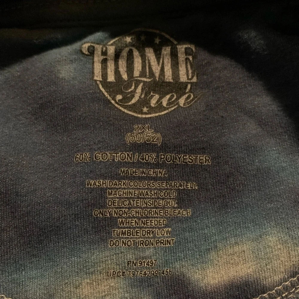 Blue and White 2X Oversized Graphic crewneck sweatshirt NJ New Jersey is home - Picture 3 of 6